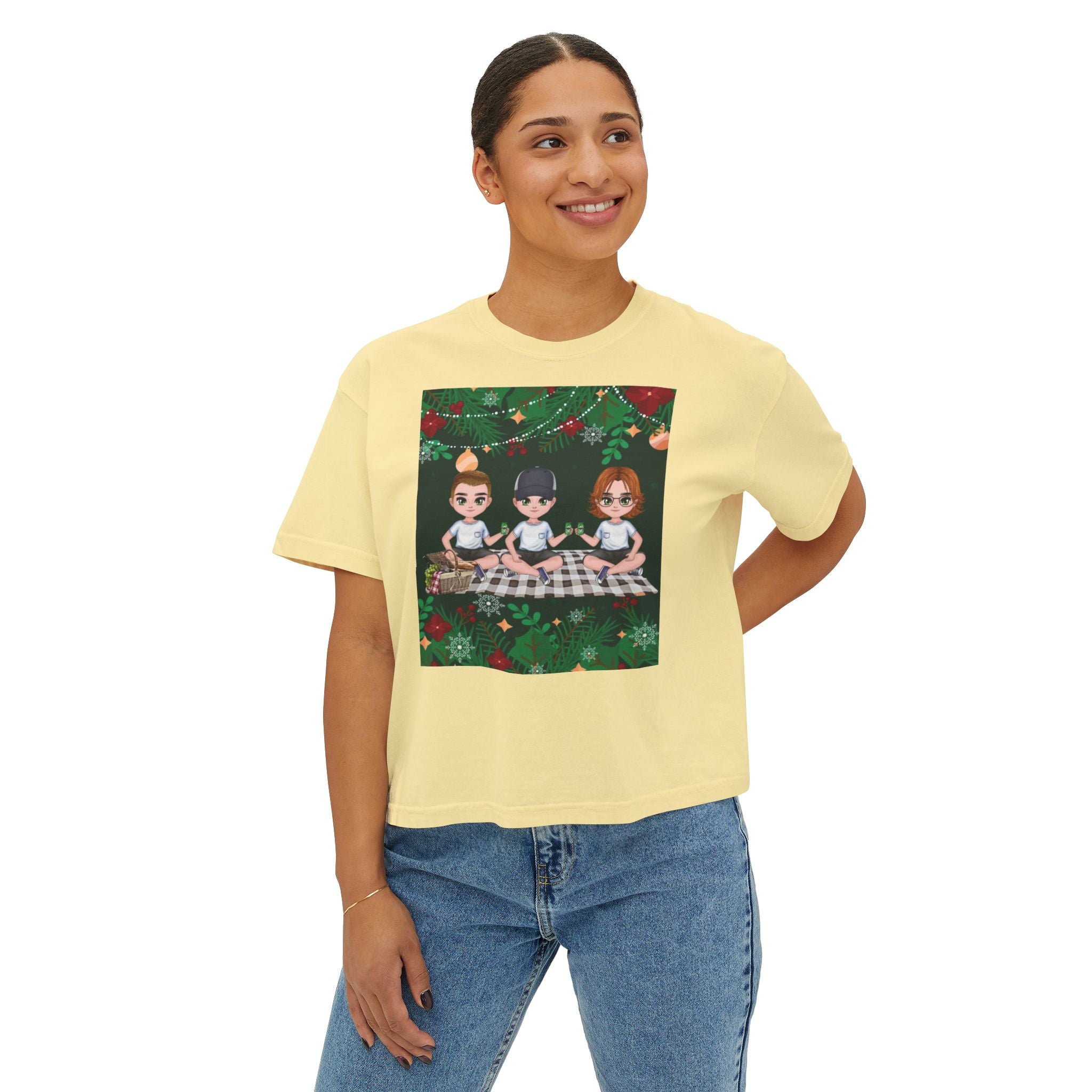HAPPY CHRISTMAS DAY Women's Boxy Tee